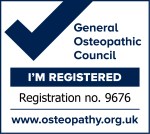 Janet Etherington I'm registered with the General Osteopathic Council no 9676